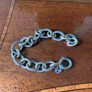 David Yurman gold and silver bracelet